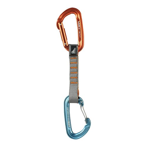 Fusion Climb 11cm Quickdraw with Contigua Orange Straight Gate Carabineer, Blue/Orange