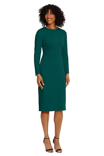 Image of Maggy London Women's Dresses Wide Waistband and Tuck Details Office Career Workwear Event Occasion Guest of