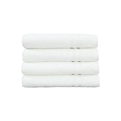 Linum Home Textiles 100% Turkish Cotton Denzi Hand Towels, Set of 4, White Cover