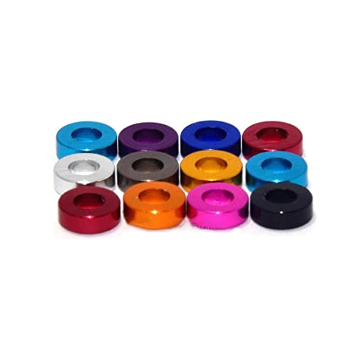 Cqinju-fender washers 100pcs M3*6*0,5 mm Aluminium Flat Waschmaschine M3x6x0.5 Aluminiumdichtung Waschmaschine Meson for Rc Teile eloxiert 11 Farben, Verschleißfestigkeit ( Inner Diameter : Orange ) Cover