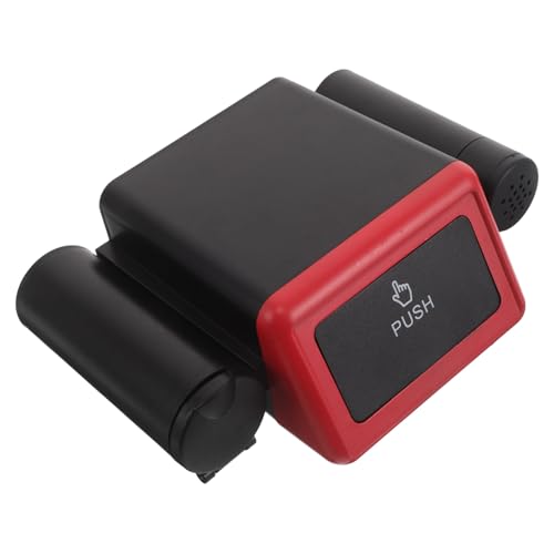 Cubo de basura para coche rojo con cenicero y aromaterapia de plástico ABS