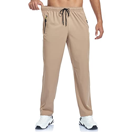 Image of Men's Lightweight Hiking Pants Breathable Quick Dry Fit Waterproof Camping Fishing Running Athletic Active Jogger Pant