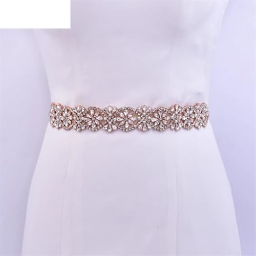 Bridal Wedding Dress Belt Handmade Accessories Women Evening Gown Waistband Rhinestones Belt3