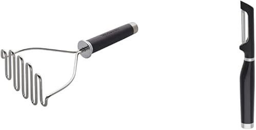 KitchenAid Gourmet - Triturador de alambre de acero inoxidable, 10.24 pulgadas, negro y KE112OHOBA KitchenAid Classic Euro Peeler, talla única,