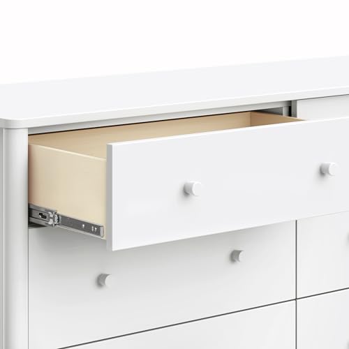 Image of Babyletto Swell 6-Drawer Assembled Baby Dresser, White | GREENGUARD Gold Certified, 6 Spacious Drawers, Dresser for Bedroom, Living Room & Hallway - Wooden Double Chest of Drawers