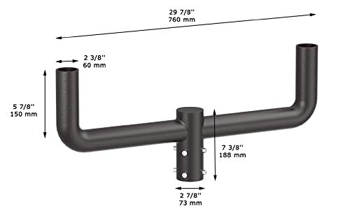 Low Profile Bullhorn with 2 Arms, Adapter Tenon Bullhorn, LED Shoebox Parking Light