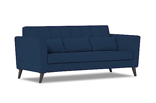 Image of Adorn India Daniel 3 Seater Sofa (Blue) (3 Year Warranty)