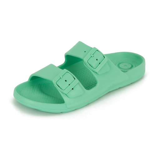 Image of totes Women's Everywear Lightweight Waterproof Adjustable Double Buckle Slide Sandal