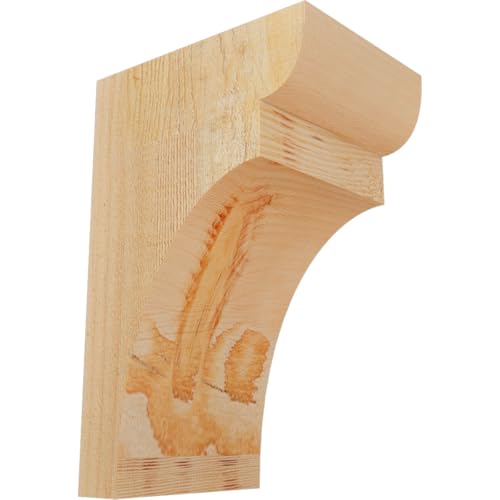Ekena Millwork COR06X08X12YOR00RDF 6" W x 8" D x 12" H Yorktown Rough Sawn Corbel, Douglas Fir