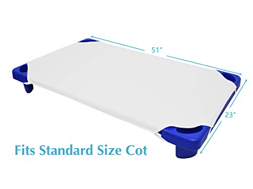 Image of American Baby Company Preschool Bundle Set, a 23 inch x 51 inch Daycare /Preschool Cot Sheet and a 36 inch x 48 inch Toddler Blanket, White, for Boys and Girls