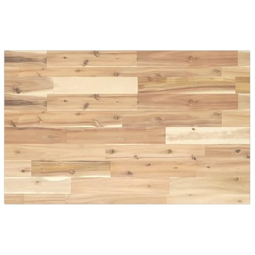 vidaXL Piano da Bagno Non Trattato 80x50x2 cm Legno Massello di Acacia, mensola da Bagno, scaffale da Bagno, Piano da lavabo, ripiano da Bagno