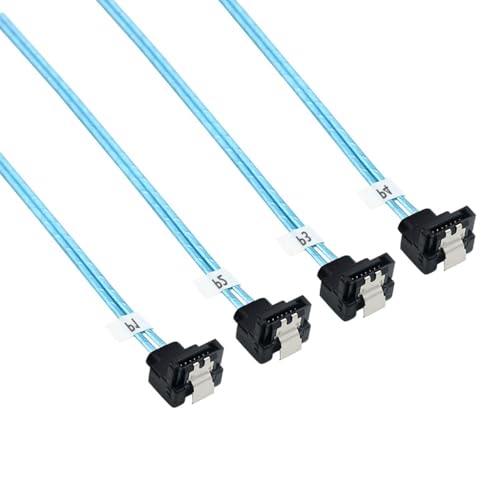 Cables SATA 90 grados 3.3 pies set 4 unidades miniatura 3