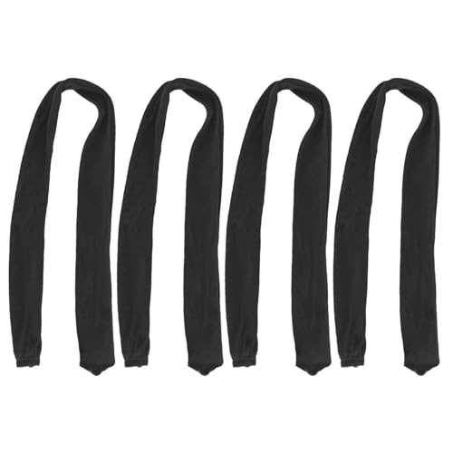 Anneome Funda para Cadena de Lámpara Colgante de Tela Negra 4 Piezas de 06 M Cubrecadena Antióxido y Ocultador de Cables para Lámparas de Araña Accesorio DIY para Iluminación de Hogar