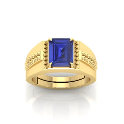 Bague saphir bleu Neelam 5 carats véritable bijou unisexe haut de gamme