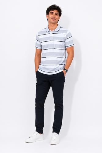 Image of SANE ORIGINALS Half Sleeve Polo T-Shirt for Men with Pocket || Stripe Collar and Pocket T-Shirt for Men Half Sleeves