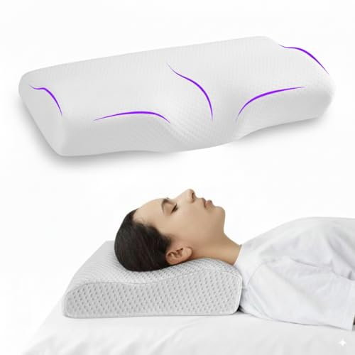 Wakefit Cervical Pillow for Neck Pain and Shoulder Pain| 1 Year Warranty | Orthopedic Memory Foam Pillow with Extra Curve Neck Support (‎51L x 31W x...
