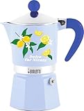 DESIGN ESCLUSIVO: Elegante finitura blu opaca decorata con motivo di limoni e scritta 