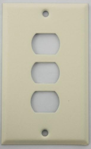 Ivory Wrinkle 1 Single Gang Wall Plate for 3 Despard Switches Paintable