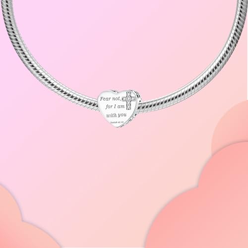 Image of LUXILLA Love You Best Friend Grandma Wife Heart Charm 925 Sterling Silver Charms Fit for Bracelets Necklace Jewelry Gift for Women