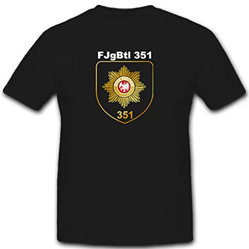 T-shirt pour armée allemande FjBtl 351 noir #6703 robuste en XXXL