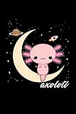  Axolotl en el Espacio Cuaderno de Notas: Axolotl Cuaderno de notas para los aficionados a los anfibios - 120 páginas rayadas para citas, notas o como un diario  ca. DINA5  Axolotl Regalo