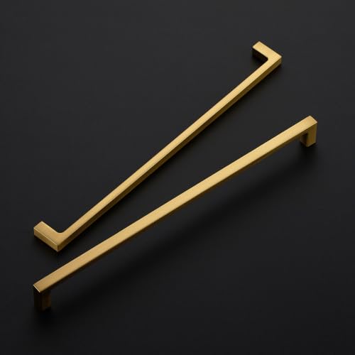 Image of Ravinte Brushed Brass Solid Pulls Cabinet Handles 11-5 /16 Inch 5 Pack