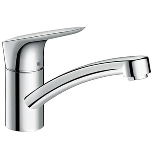 hansgrohe Logis wassersparende Einhebel-Küchenarmatur, Komfort-Höhe 120mm mit CoolStart, Chrom