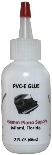 Gemm Piano PVC-E Glue - Excellent Adhesive for Piano Keytops, Felts or Leather Material (2 oz)