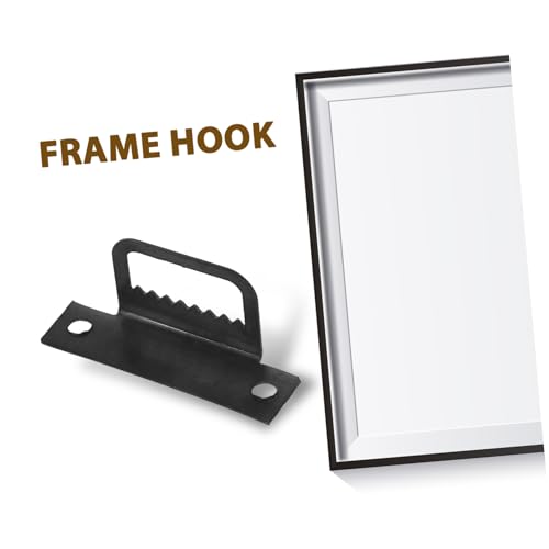 Image of Healifty 100pcs Shaped Metal Picture Frame Hooks Heavy Duty Hanging Brackets for Pictures Frames and Mirrors Easy to Install Wall Hardware for Home Decor