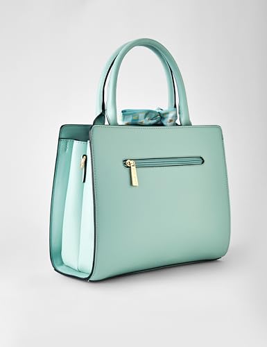 Image of Lavie Luxe Women's Quare25 Medium Debossed Satchel Handbag for Women | Satchel Bag for Work | Ladies purse | Stylish Shoulder Bag | Gift for Women