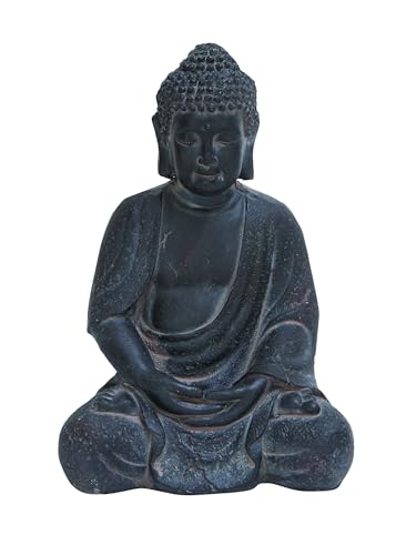 Clay Buddha Meditating Sculpture