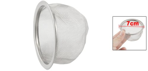 uxcell Wire Mesh Design Tea Strainer 2.75 Inch Diameter Silver Tone