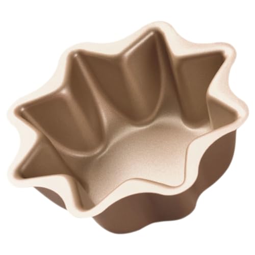 Uonlytech Molde para Pastel Octogonal de Acero al Carbono Molde para Tartaleta de Huevo Reutilizable y Pudín Adecuado para Repostería Casera y Horneado Horno
