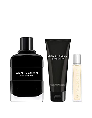 Givenchy Gentleman 3-Piece Gift Set for Men (3.4 Oz Eau De Parfum Spray + 2.5 Oz Shower Gel + 0.42 Oz Eau De Parfum Travel Spray)