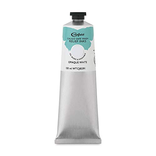 Caligo Opaque White Ink - 150 ml, Oil-Based, Bottle, Printmaking Ink