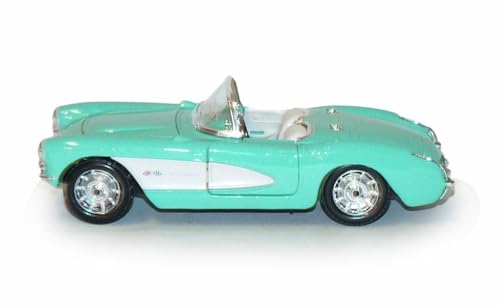Maisto 1957 Chevy Corvette Convertible Turquoise 1:24 miniatura 3