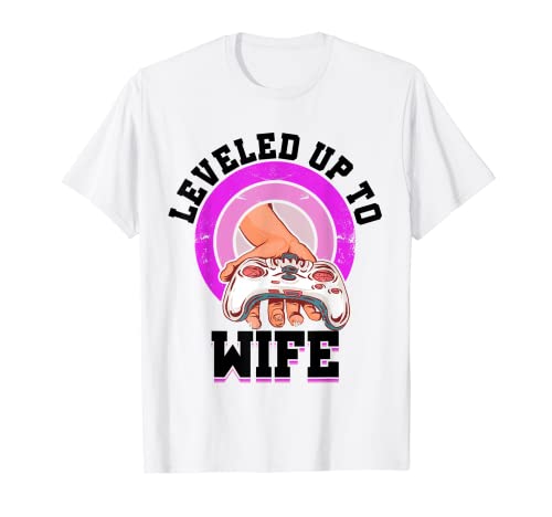 Leveled Up To Wife Console de jeu vidéo Gamer Nerd PC T-Shirt