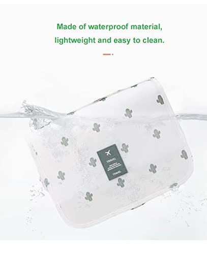 Agirlvct Hanging Toiletry Bag For Women,Large Travel Fold-Able Toiletry Bag,Water-Resistant Cosmetic Makeup Organizer For Toiletries Cosmetics Gym Bathroom Shower Bag Business(White) #TOP5