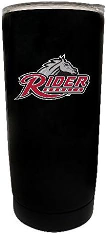 Rider University Broncs 16 oz Black Insulated Stainless Steel Tumbler Glossy brushed finish Officially Licensed Collegiate Product
