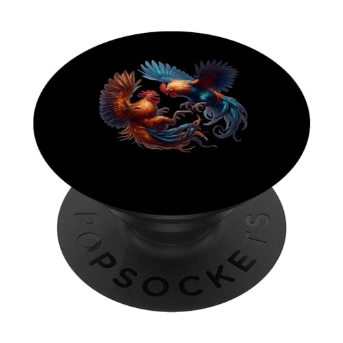 Colorato Gallo Artistico Showdown Vibrante Tema Animale PopSockets PopGrip Intercambiabile