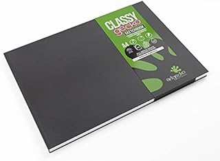 Artgecko Classy Sketchbook (Casebound) A4 Landscape - 92 Pages (46 Sheets) 150gsm White Cartridge Paper