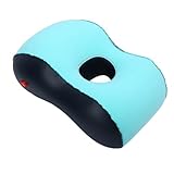 Denash Cuscino a Ciambella, Cuscino Gonfiabile per il Collo con Pompa Incorporata, da Viaggio Traspirante per il Pisolino in Aereo in Auto da Ufficio (BLUE)