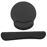 【Soft Memory Foam】: Realizzato in confortevole memory foam e materiale morbido, liscio e traspirante per i cuscinetti, che aiuta a mantenere il polso in una posizione corretta e a ridurre la pressione e il pizzicamento del polso, rimbalza lento e non facile da deformare .