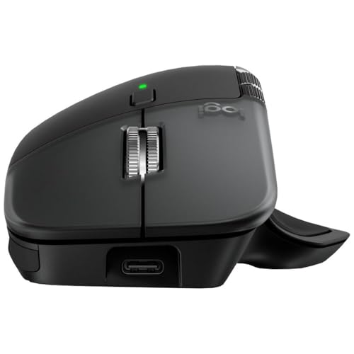 Image of Logitech MX Master 4 for Mac, Ergonomic Bluetooth Mouse with Advanced Performance Haptic Feedback, Ultra-Fast Scrolling, USB-C Charging, MacOS, iPadOS, Windows - Space Black