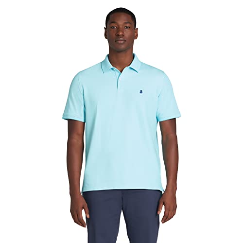 Izod Men's Classic Fit Advantage Performance Short Sleeve Polo Shirt, Blue Radiance, Small #TOP22