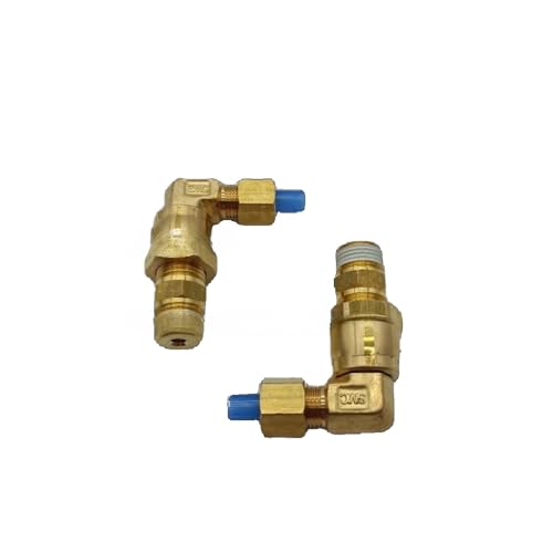 2Pcs brass connector embedded trachea rotatable elbow KFV04/06B-01 02 03 S (KFV04B-02S)