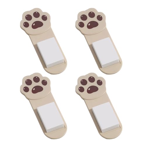 Confezione da 4 maniglie adesive per WC a forma di zampa di gatto, per uso sanitario, casa, ufficio, viaggio, per anziani e disabili