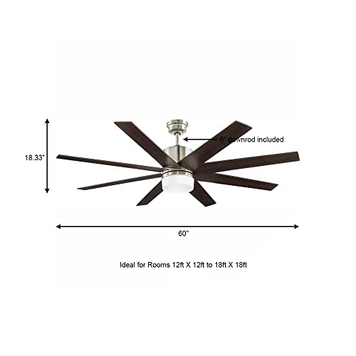 Home Decorators Collection 60 in. Zolman Pike LED DC Brushed Nickel Ceiling Fan with Remote thumbnail 4