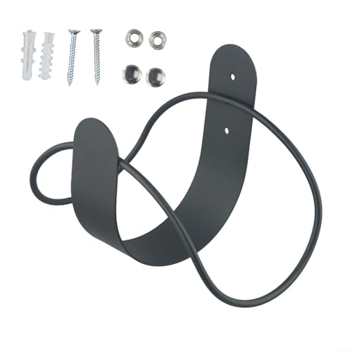 Solución de almacenamiento de manguera montada en la pared para jardines, compatible con tamaños de manguera estándar