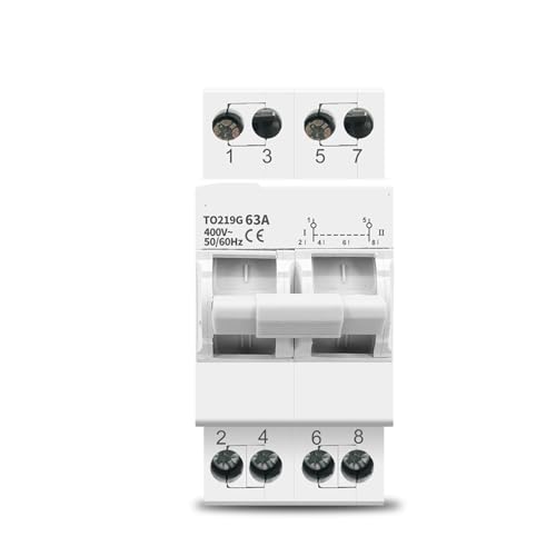 Interrupteur de sectionnement double alimentation 2P 63A avec disjoncteur 40A